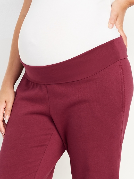 Image number 5 showing, Maternity Rollover-Waist Jogger Sweatpants