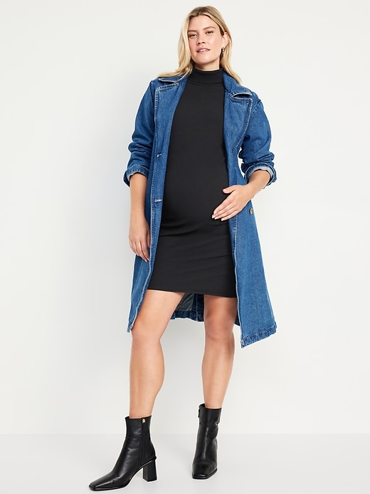 Image number 5 showing, Maternity Mock-Neck Mini Dress