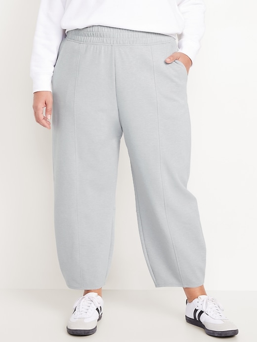 Image number 6 showing, High-Waisted Dynamic Fleece Barrel-Leg Pants