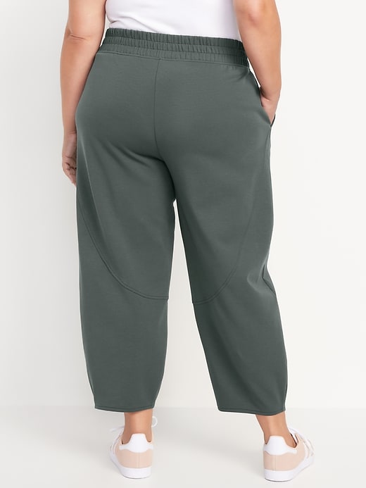 Image number 8 showing, High-Waisted Dynamic Fleece Barrel-Leg Sweatpants