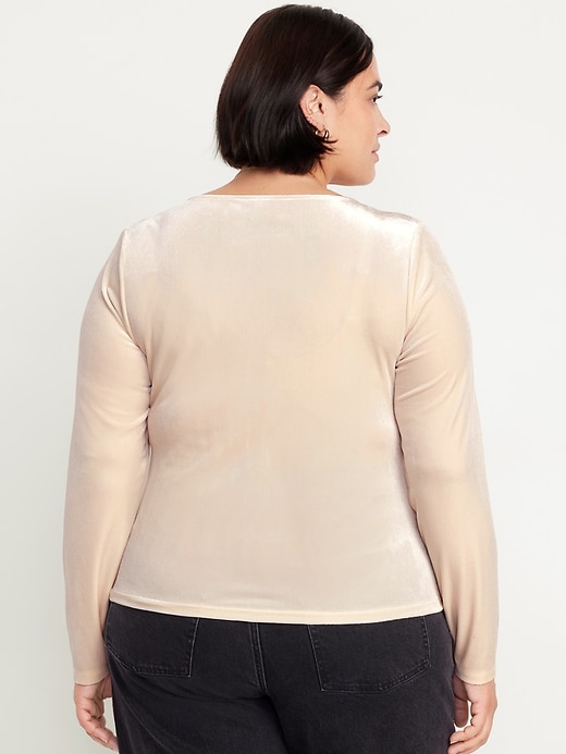 Image number 8 showing, Fitted Velvet Top