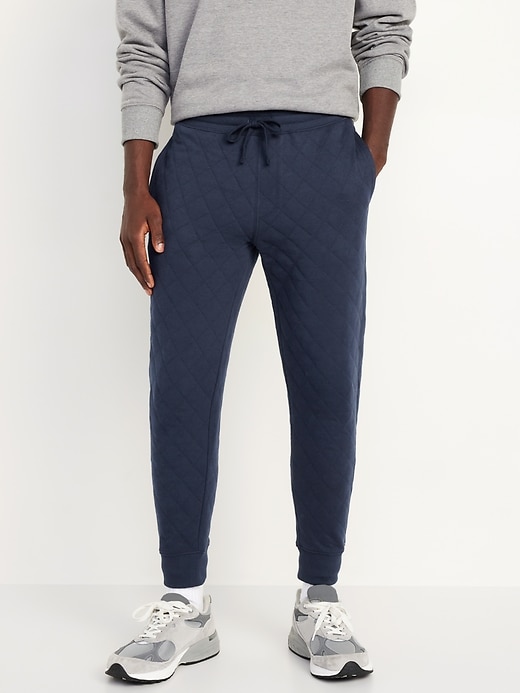 View large product image 1 of 4. Loose Quilted Fleece Joggers