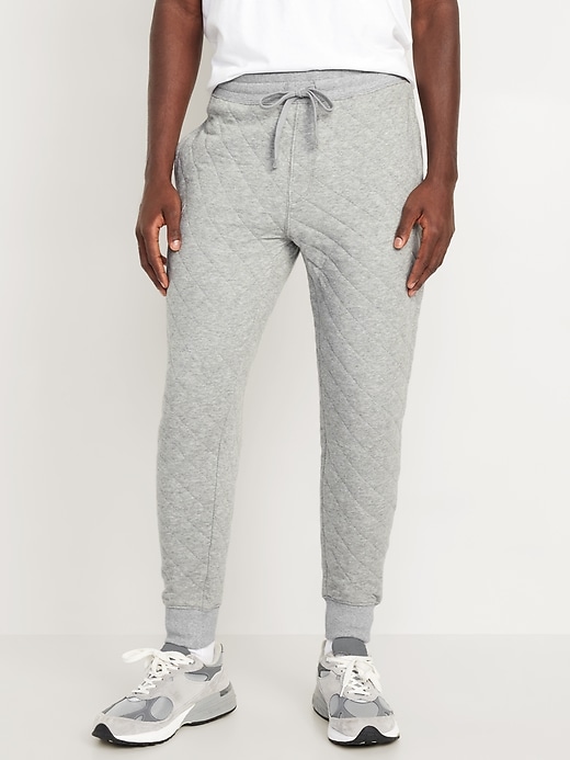 View large product image 1 of 4. Loose Quilted Fleece Joggers