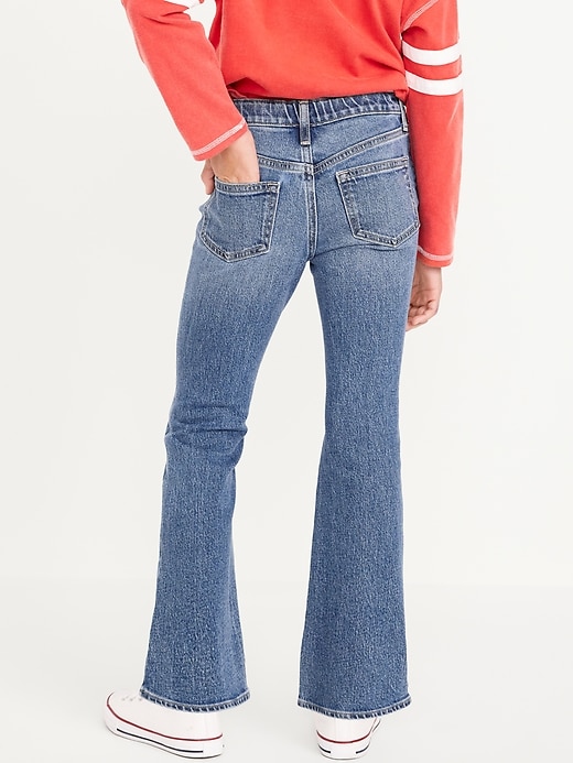 View large product image 2 of 5. High-Waisted Braided-Waist Flare Jeans for Girls