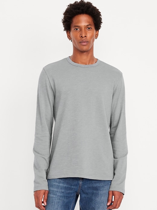 Image number 1 showing, Long-Sleeve Textured T-Shirt