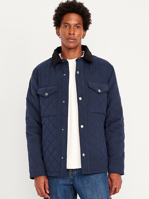 Image number 1 showing, Water-Resistant Quilted Barn Jacket