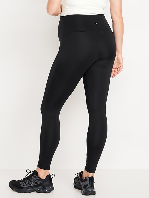 Image number 4 showing, Maternity Full-Panel PowerSoft 7/8 Leggings