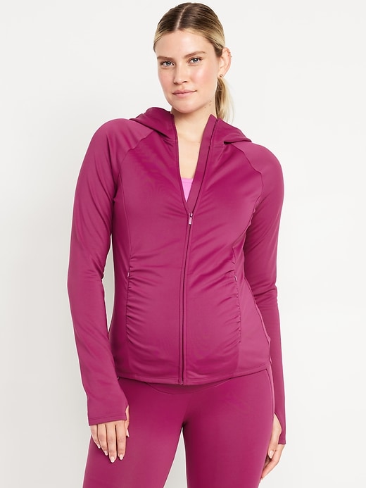 Image number 1 showing, Maternity PowerSoft Coze Edition Zip Jacket