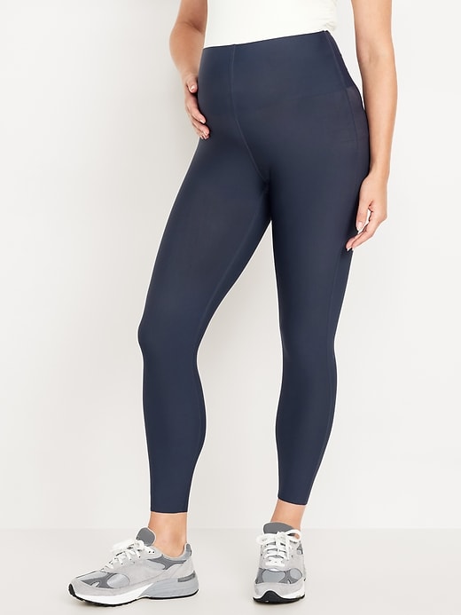 Image number 1 showing, Maternity Full-Panel PowerSoft 7/8 Leggings