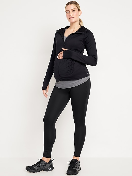 Image number 5 showing, Maternity Full-Panel PowerSoft 7/8 Leggings