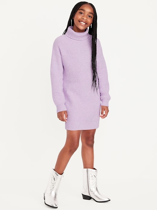 View large product image 1 of 4. SoSoft Long-Sleeve Shaker-Stitch Dress for Girls