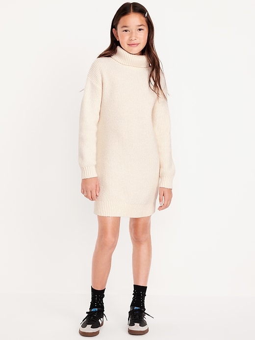 View large product image 1 of 4. SoSoft Long-Sleeve Shaker-Stitch Dress for Girls