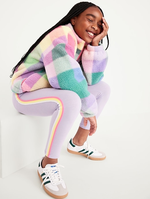 Image number 3 showing, Rainbow Stripe Leggings for Girls