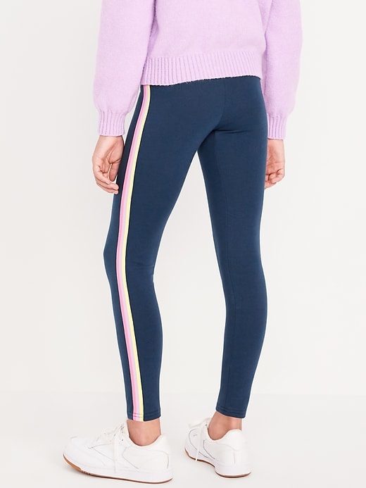 View large product image 2 of 5. Rainbow Stripe Leggings for Girls