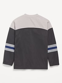 View large product image 3 of 4. Oversized Long-Sleeve Mesh Graphic T-Shirt for Boys