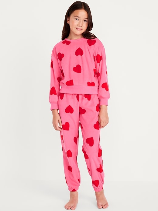 View large product image 1 of 3. Printed Microfleece Pajama Joggers Set for Girls