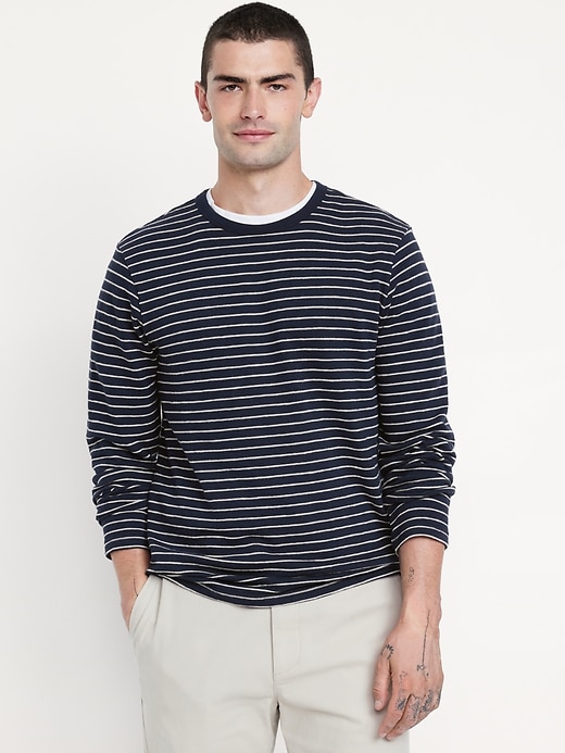 Image number 1 showing, Textured Long-Sleeve T-Shirt