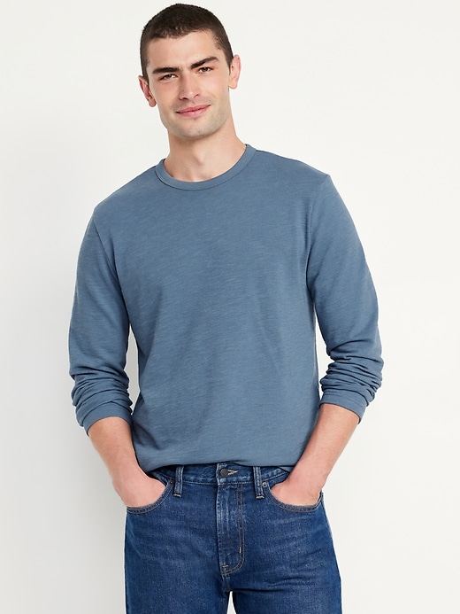 Image number 1 showing, Long-Sleeve Textured T-Shirt