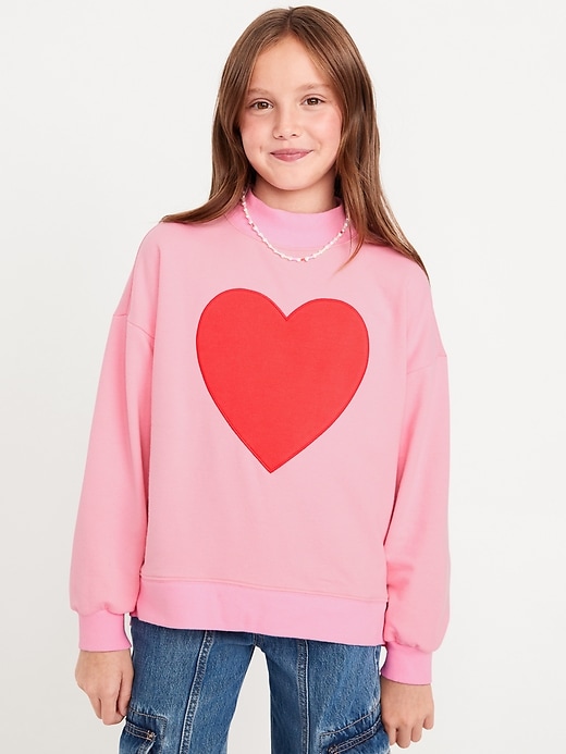 View large product image 1 of 4. Mock-Neck Tunic Sweatshirt for Girls