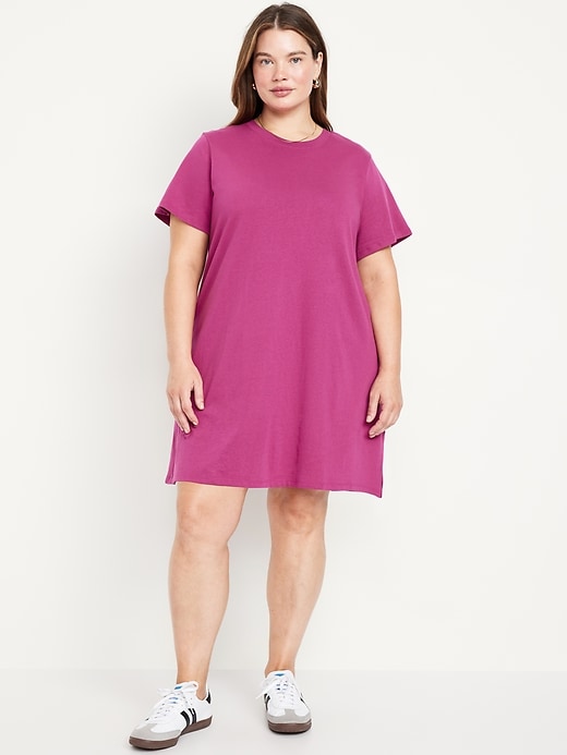 Image number 5 showing, Crew-Neck Mini T-Shirt Dress