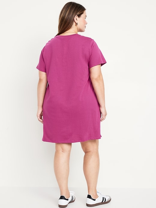 Image number 6 showing, Crew-Neck Mini T-Shirt Dress