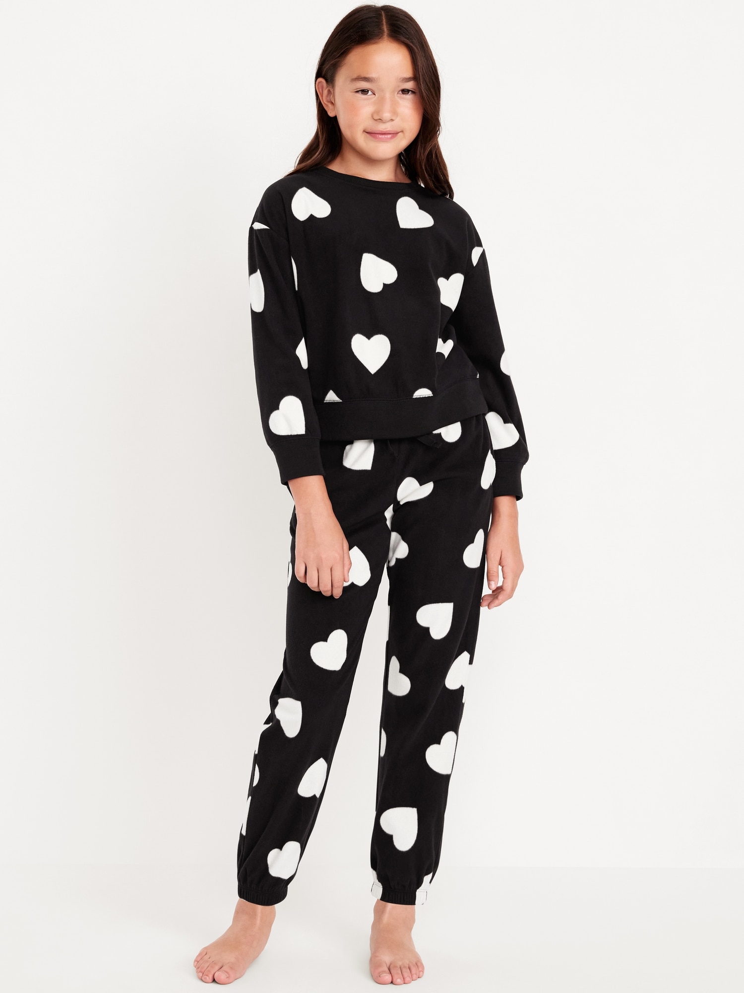 Printed Microfleece Pajama Joggers Set for Girls | Old Navy