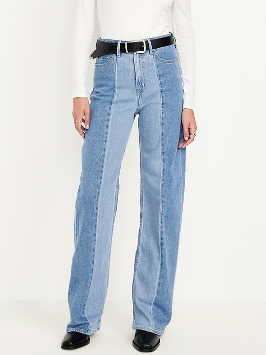 Image number 2 showing, Extra High-Waisted Sky-Hi Wide-Leg Jeans