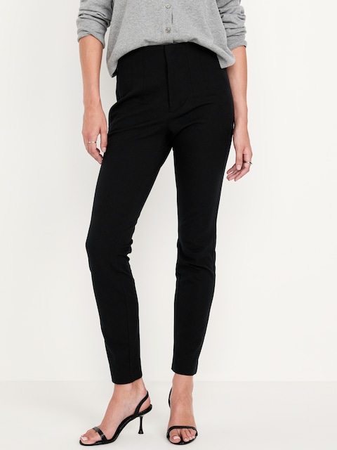 Extra High-Waisted Polished Pixie Skinny Pants - Black Jack