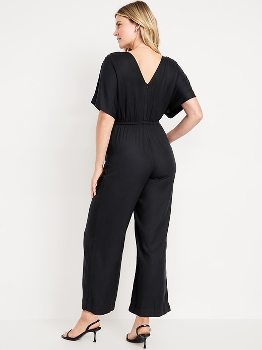 Image number 3 showing, Maternity V-Neck Crepe Jumpsuit