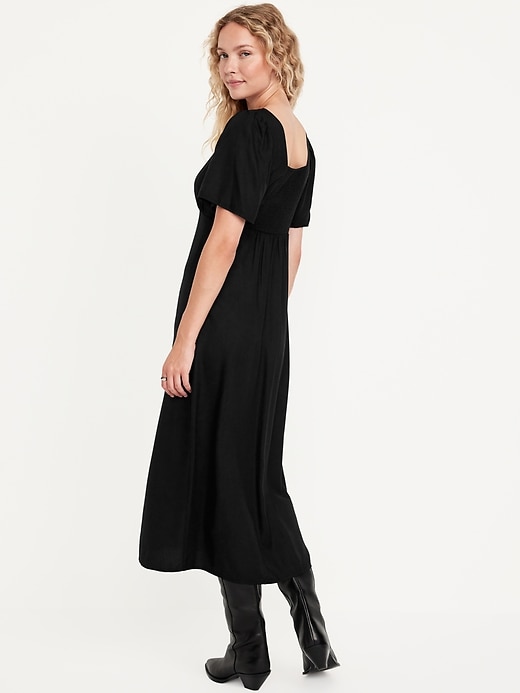 Image number 8 showing, Button-Down Crepe Midi Dress