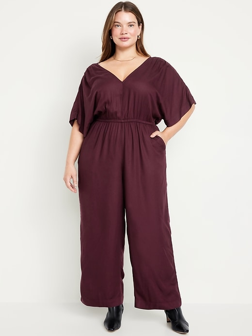 Image number 6 showing, Waist-Defined Crepe Wide-Leg Jumpsuit