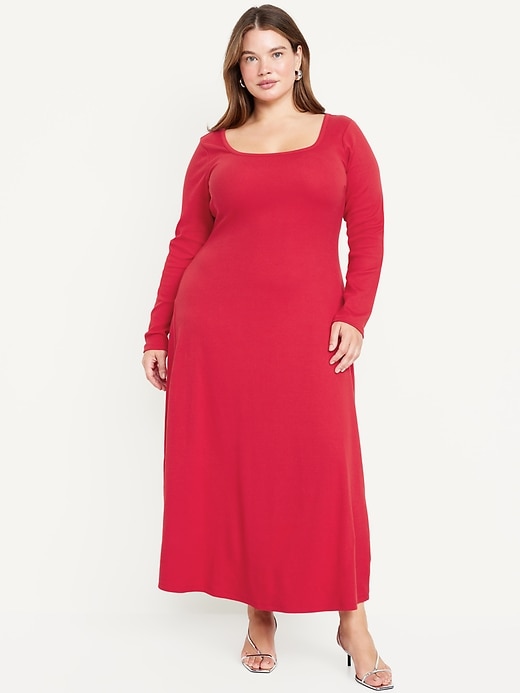 Image number 6 showing, Fit &amp; Flare Ribbed Maxi Dress