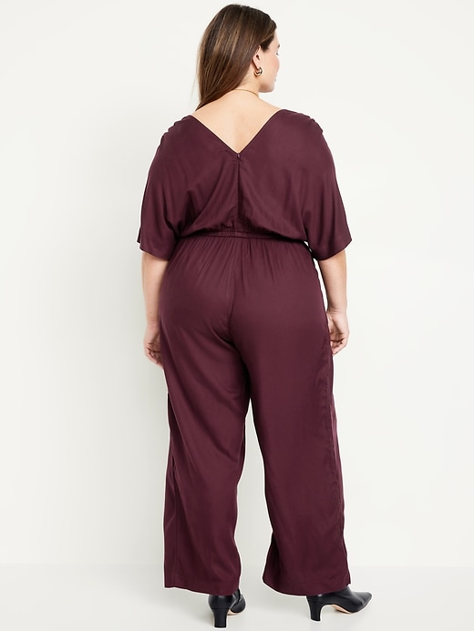 Image number 7 showing, Waist-Defined Crepe Wide-Leg Jumpsuit