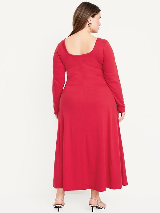 Image number 7 showing, Fit &amp; Flare Ribbed Maxi Dress