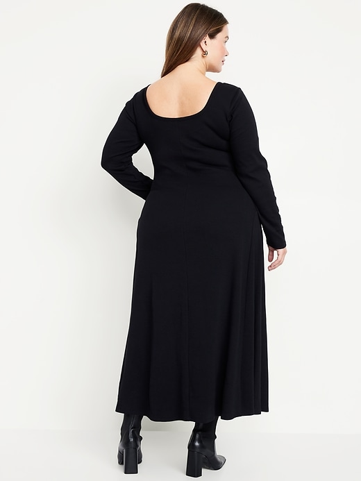 Image number 7 showing, Fit &amp; Flare Ribbed Maxi Dress