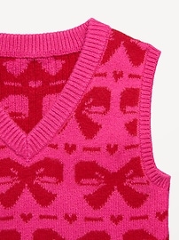 View large product image 4 of 4. SoSoft Printed Sweater Vest for Girls