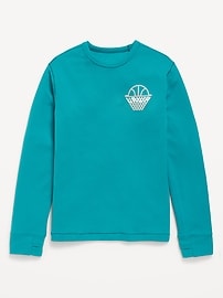 Image number 2 showing, Long-Sleeve Waffle-Knit Graphic Performance Top for Boys