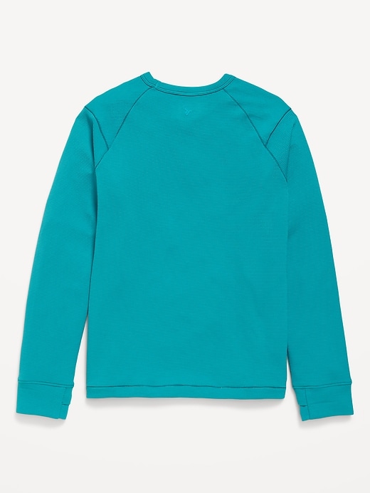 Image number 3 showing, Long-Sleeve Waffle-Knit Graphic Performance Top for Boys