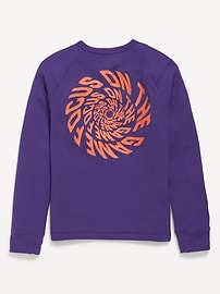 View large product image 3 of 4. Long-Sleeve Waffle-Knit Graphic Performance Top for Boys