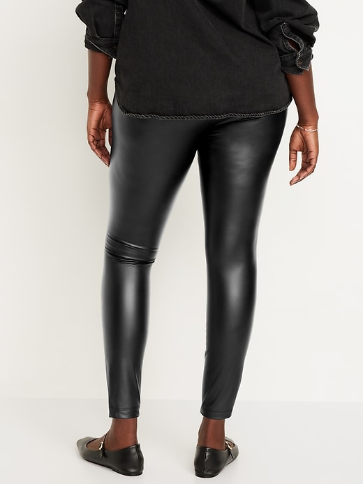 Image number 5 showing, High-Waisted Faux Leather Leggings