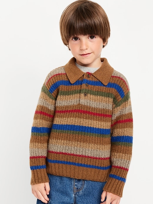 View large product image 1 of 2. SoSoft Long-Sleeve Collared Sweater for Toddler Boys