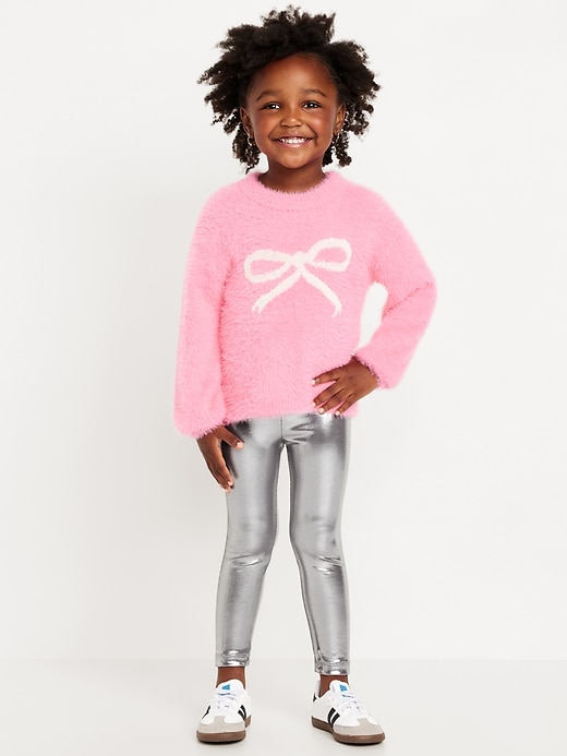 View large product image 1 of 2. Full-Length Shiny Leggings for Toddler Girls