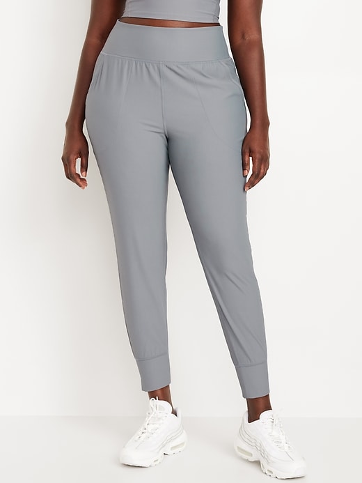 Image number 4 showing, High-Waisted PowerSoft Ribbed 7/8 Joggers