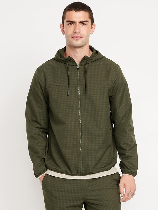 Image number 1 showing, Textured Zip Performance Hoodie