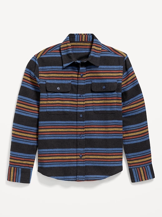 View large product image 1 of 3. Soft-Brushed Flannel Pocket Shirt for Boys