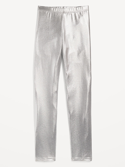 View large product image 1 of 3. Shiny Foil Print Leggings for Girls