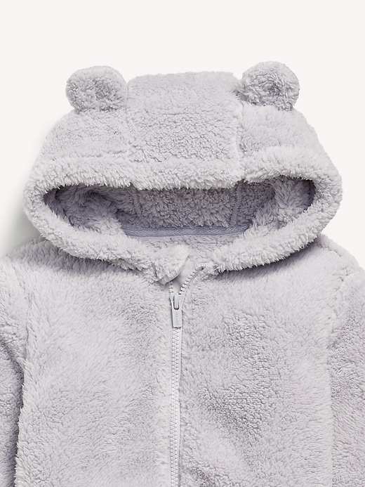 View large product image 2 of 2. Sherpa Critter Zip-Front Hooded Jacket for Toddler Girls