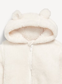 View large product image 3 of 3. Sherpa Critter Zip-Front Hooded Jacket for Toddler Girls