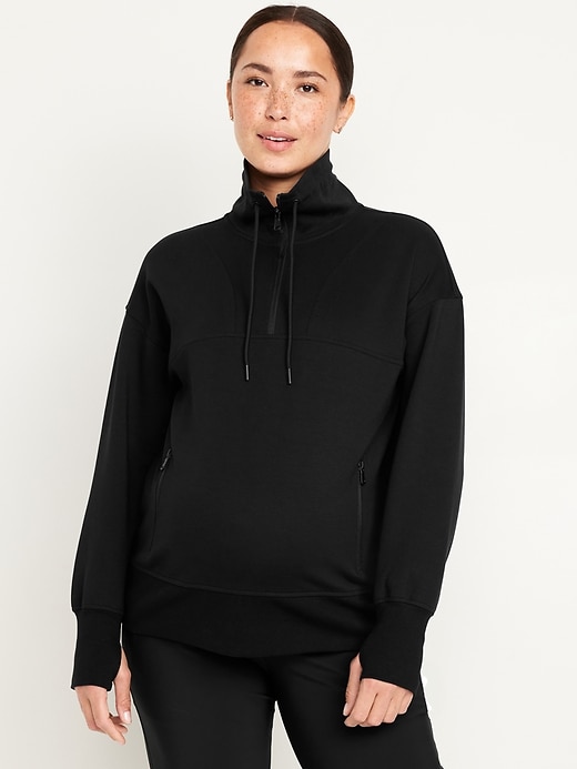 Image number 1 showing, Maternity Dynamic Fleece Half Zip