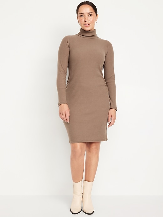 Image number 1 showing, Maternity Mock-Neck Mini Dress